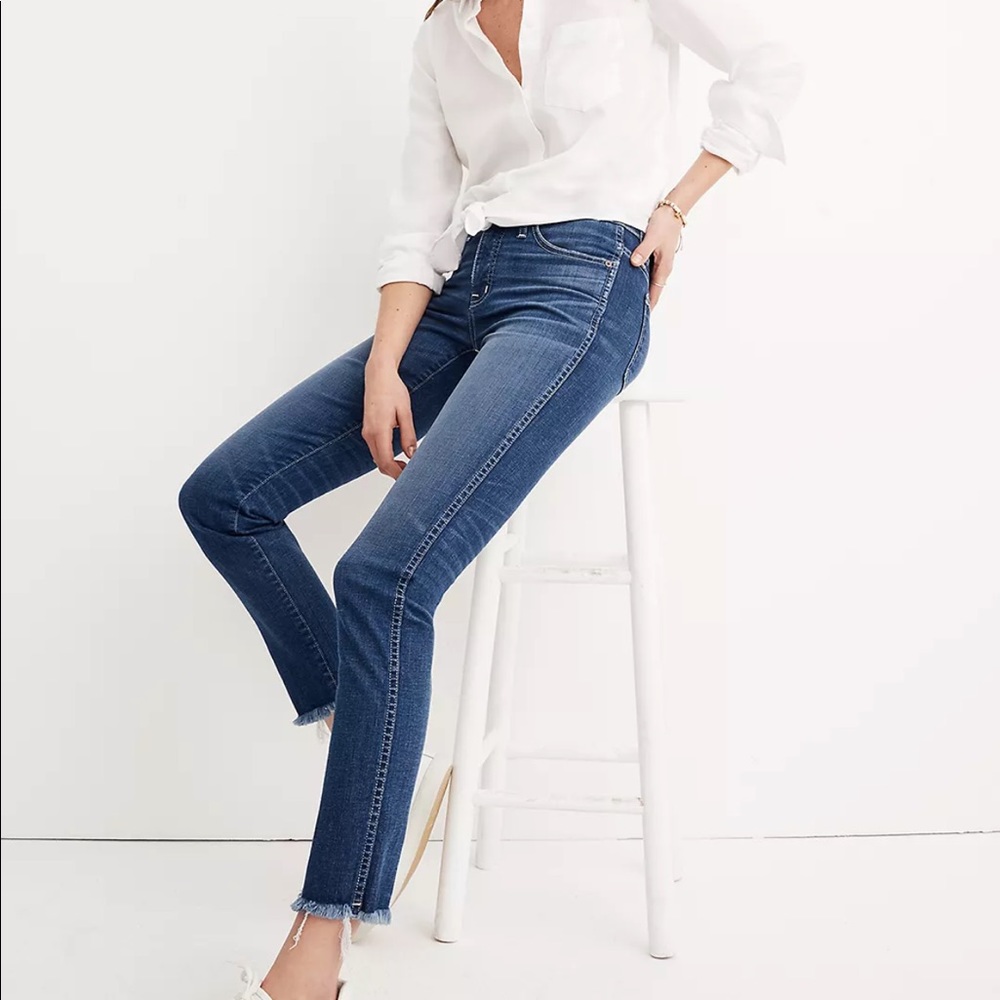 Madewell Slim Straight Raw Hen Edition Jeans